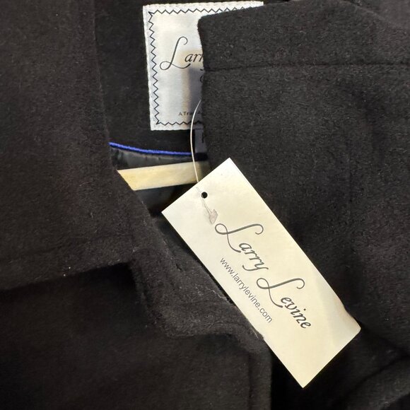Larry Levine Black Wool Blend Coat PM Petite Medium NWT - Picture 7 of 9